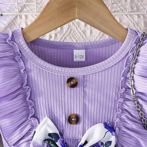 Image of Buy & Try Berry Lycra Girls Printed Frock, Full Sleeve, Soft Stretchable Fabric, Comfortable Party & Casual Wear Dress for Kids