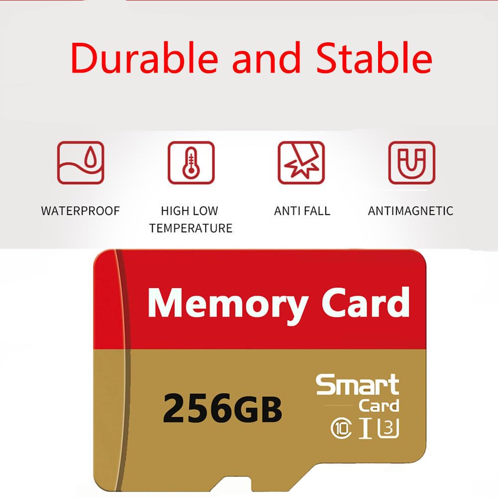 Carte mémoire 256 Go Mini carte TF ultra haute vitesse pour téléphones Android, caméras d'action, tablettes Stockage étendu