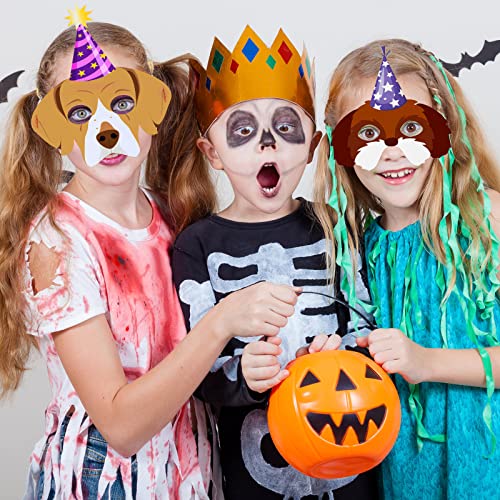 Zhanmai 12 Pcs Dog Party Favor Masks For Kids Funny Soft Felt Masks Puppy Themed Birthday Supplies Banner Decoration For Dog Pet Birthday Animal Costume Cosplay Party Favors Baby Shower thumb #5