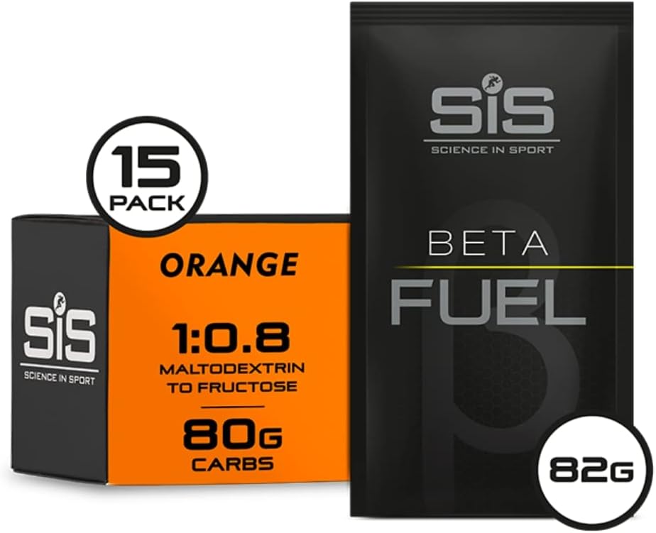 Science in Sport Beta Fuel 80 Dual Source Energy Drink Powder, Orange Flavour Carb Powder, 80g of Carbs Per Pack (15 Pack) - Image 4