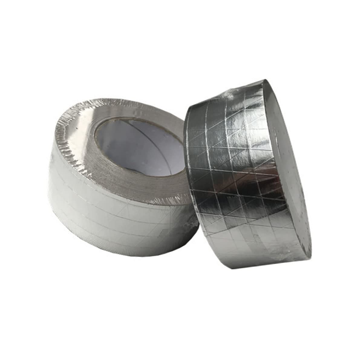 Samoprzylepna taśma aluminiowa ThermoShield chroniąca przed wysoką temperaturą, aluminiowa taśma klejąca wzmocniona siatką szklaną, odporność na temperaturę 25 m (6 cm x 25 m)