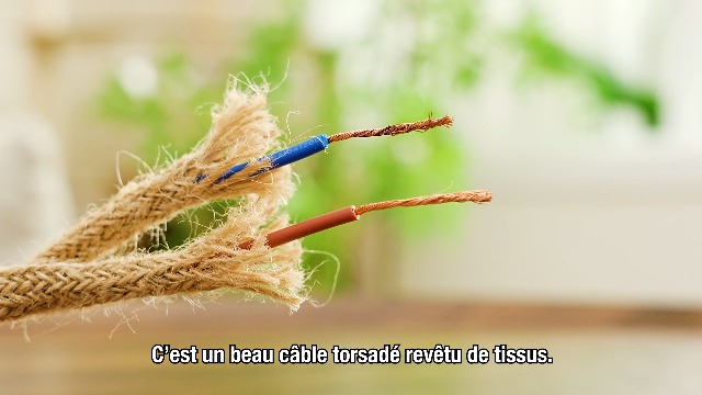 Câble Rétro Corde De Chanvre 2x0.75mm² - 20m Pour Lustres Et Lampes Suspendues - Vert