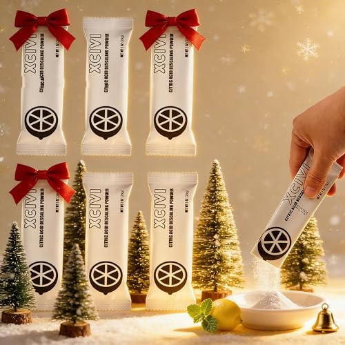 xcivi 6 Pack Ice Maker Descaling Powder Compatible with GE Profile Opal 2.0 Ultra Nugget Ice Maker Citric Acid Descaling Powder Removes Mineral Deposits and Scale Build-up Enhanced Ice Performance