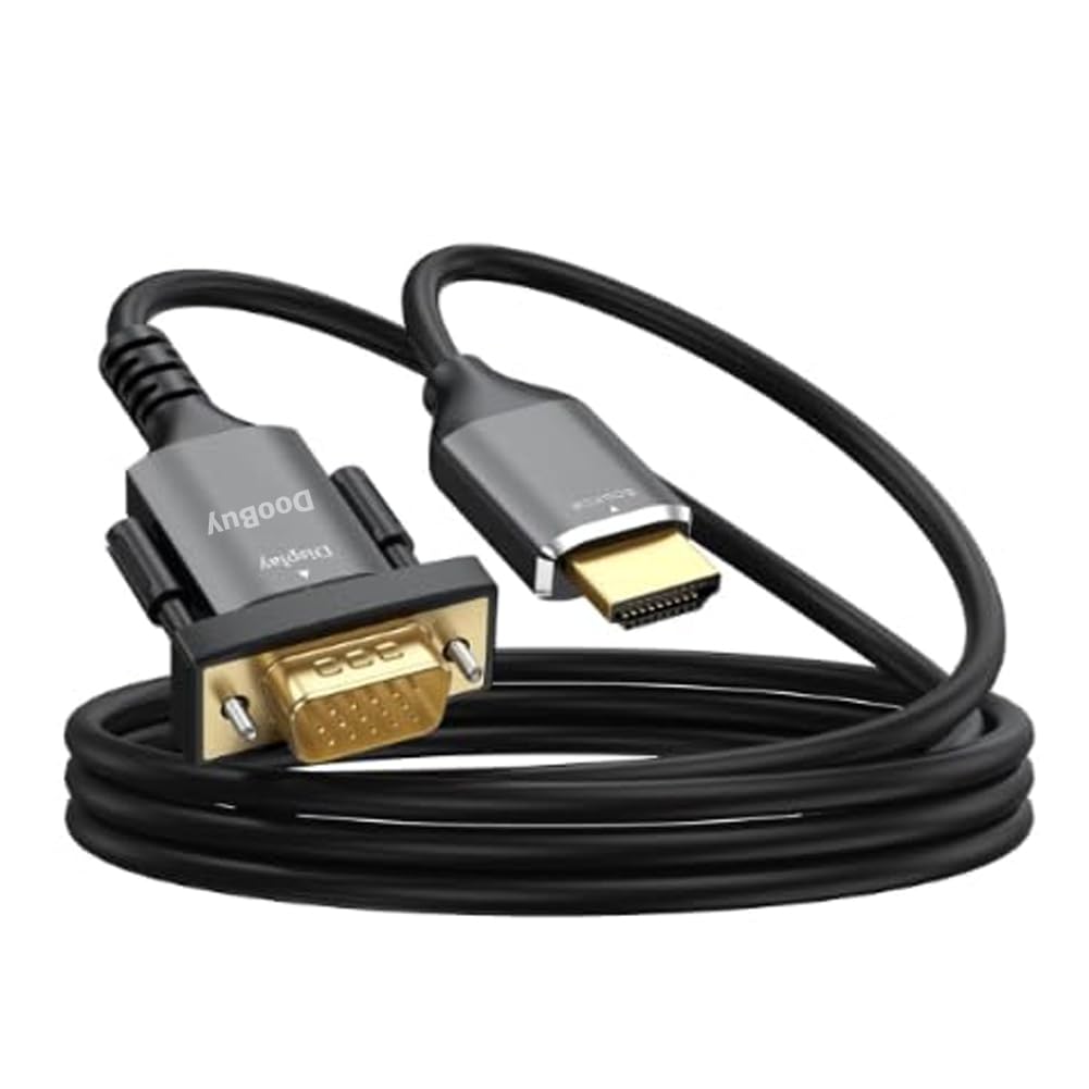 DooBuy HDMI to VGA Cable 1.8m, 4K HDMI To VGA Cable with IC, Gold Plated HDMI Male to VGA Male Converter Cable for Computer, Desktop, Laptop, PC, Monitor, Projector.(1.8m) (B0CR91WK1C) Amazon Price History, Amazon Price Tracker