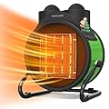 Buyplus Outdoor Heater, 1500W Portable Patio Heater with 90°Adjustable Angle, Overheat Protection & 2S Fast Heating, Electric Greenhouse Heater for Patio, Garage, Greenhouse, Indoor Outdoor, Green