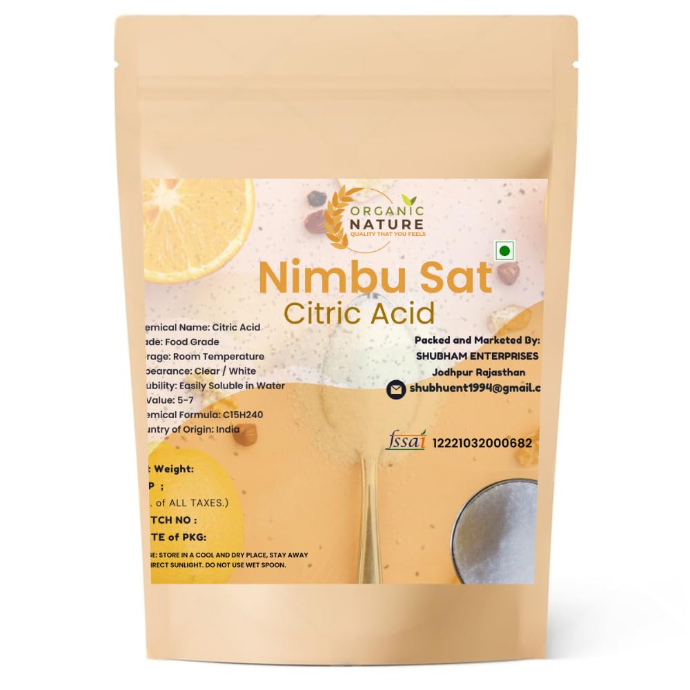ORGANIC NATURE Citric Acid Nimbu Sat nimbu ka salt tatri (pack of 400 gram)