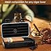 Flauno Travel Cigar Humidor Case - Portable Cigar Box kit with Humidifier Disc, Cigar Cutter, Cigar Punch, Cigar Holder & Dropper, Waterproof, Crushproof, Airtight (Holds up to 5 Cigars)