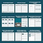 Soligt Budget Planner Monthly Budget Book Bill Organizer with 12 Pockets, Undated Home Financial Money Expense Saving Debt Tracker Notebook, 1 Year, Blue Floral, Spiral Design - Image 3