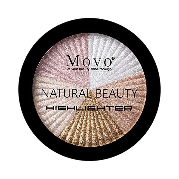 Move Highlighter Powder Makeup Palette 5 Colors Shimmer Glitter Highlighter Palette High Pigment Face Illuminator Makeup Set(Lightï¼
