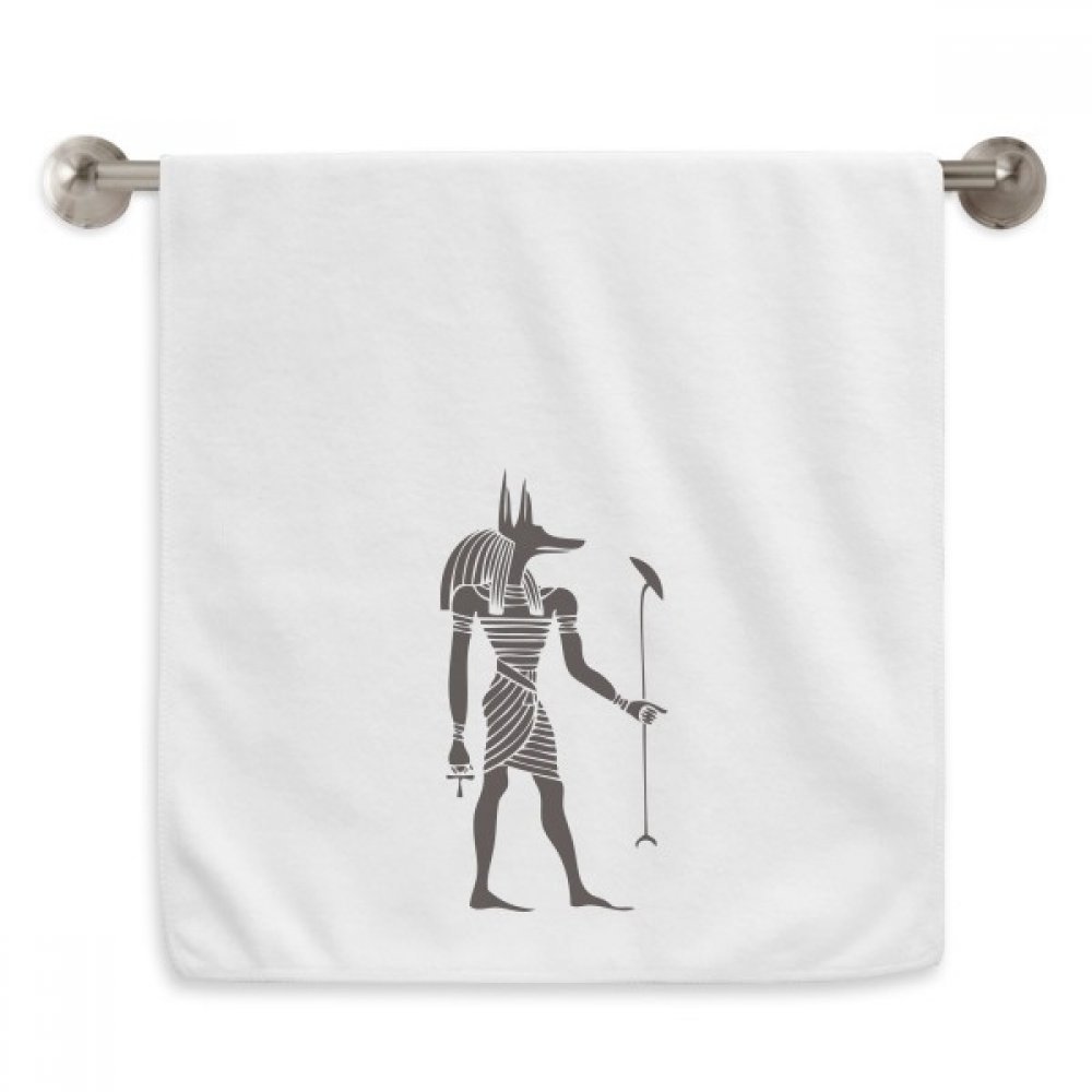 Serviettes Anubis Égypte Ancienne débarbouillettes blanches douces visage et mains