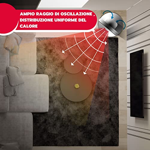 ARDES AR4P16 TATANKA Keramische ventilatorkachel, 2000 W, keramische ventilatorkachel met bedieningspaneel en afstandsbediening, geluidsarme oscillerende ventilatorkachel Eco-niveau en comfort - Afbeelding 7