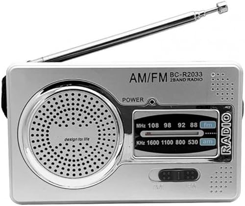 LOEVY Radio Telescopic Antenna Full Portable Radio Receiver Retro FM Pocket Radio Player for Elder