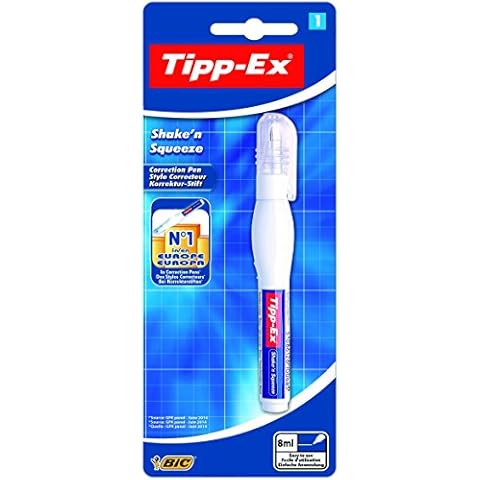 Tipp-Ex Korrekturstift Shake'n Squeeze, 8 ml, Blister 1 Stück, weiß Cover