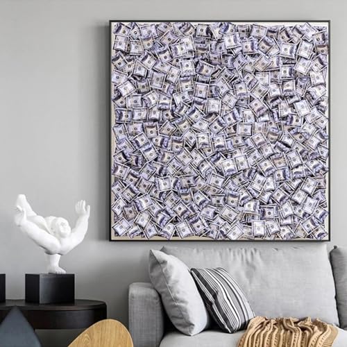 Toile de dollars abstraite YAJNILUCK reveillez un mur vide avec un tableau pop art colore