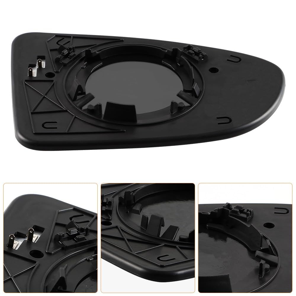 SENZEAL Wing Mirror Glass Heated Left Passenger Side For Nissan Qashqai J10 2006 2007 2008 2009 2010 2011 2012 2013 96302BR72A 96301BR72A (Left