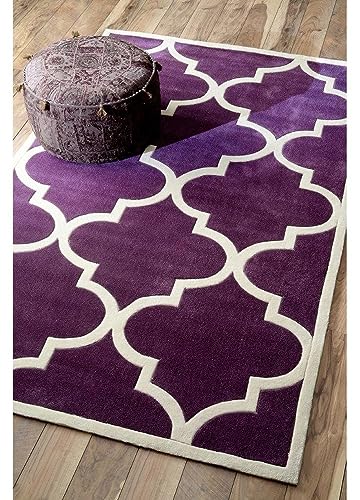Image of Soft Pure Woolen Modern Collection Tufted Carpet for Living Room,Bedroom'Kitchen and Hall (9 X 12) Feet