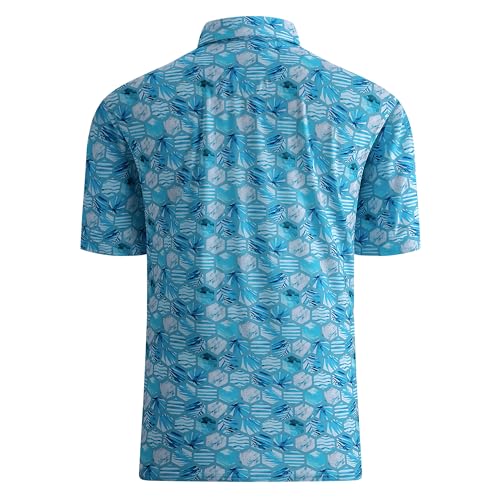 Image of Damipow Premium Golf Shirts for Men Dry Fit Performance Polo Short Sleeve Collared Shirt
