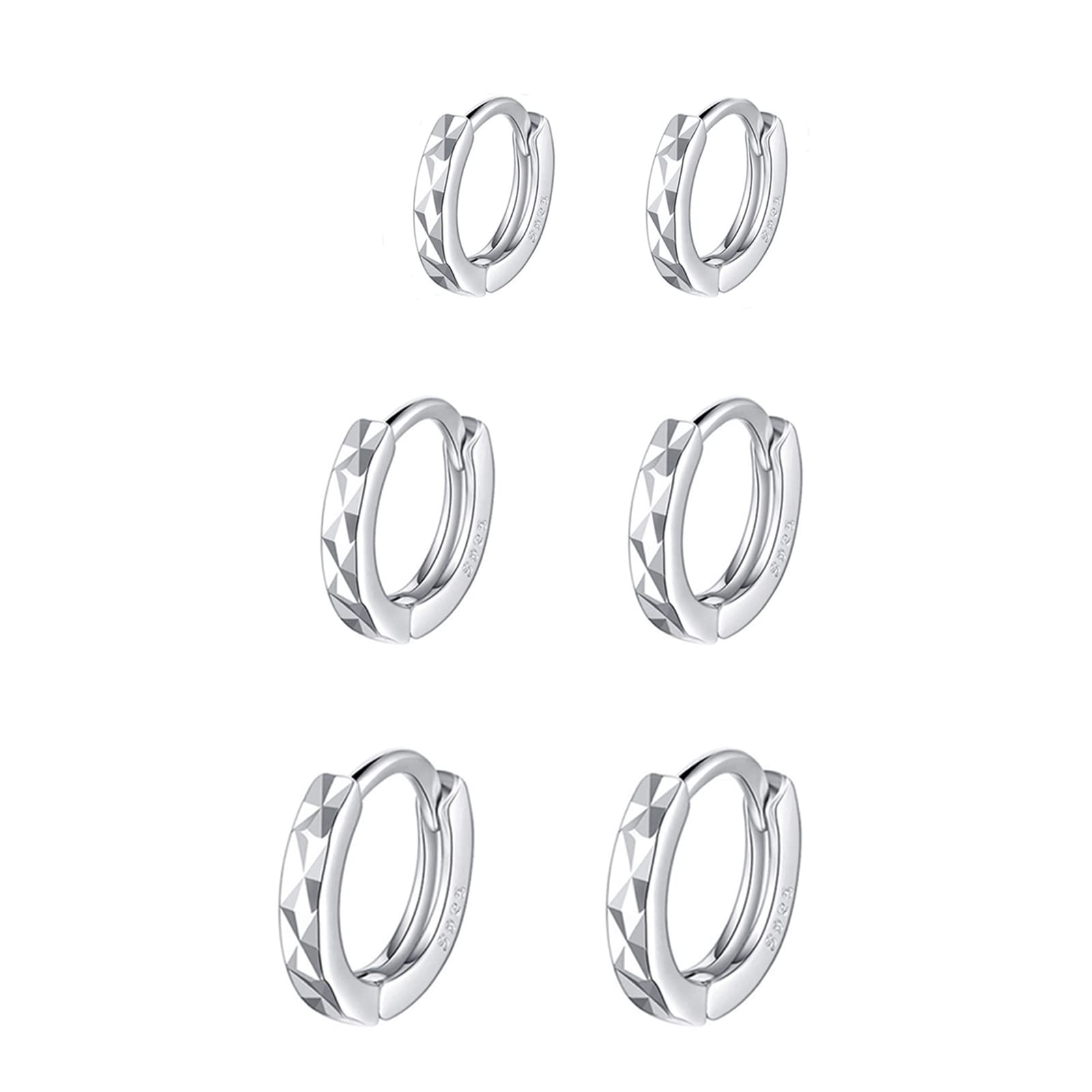 Orecchini Donna Argento 925 Orecchini Brillantini Punto Luce,5 Paia Orecchini Aanallergici Donna Set Orecchini Donna Argento per le Donne Ragazze