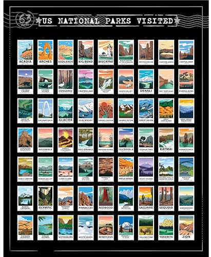 Gunjovi 63 National Parks Scratch Off Poster