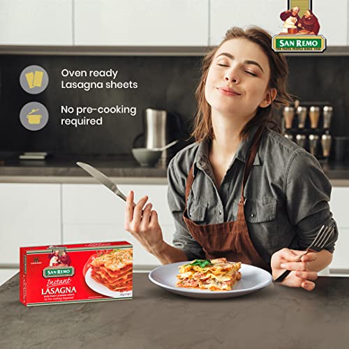 Image of San Remo Instant Lasagna Sheets 500gms Oven Ready Lasagna Sheets Australia's No 1.(2 Pack of 250gms)