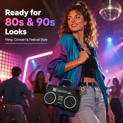 Image of QZUnique Tape Shaped Shoulder Bag Radio Recorder PU Crossbody Bag Women's Retro Evening Bag Handbag Clutch Purse