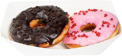 Vista 156 de Restaurantware Papel de periódico Bio Boat - 3" x 2" x 1" - Caja de 50 unidades Newsprint