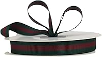 Vista 5 de Ribbon Bazaar Rayas navideñas tradicionales de grogrén - Esmeralda, Rojo y Oro 1-1/2" 20yd