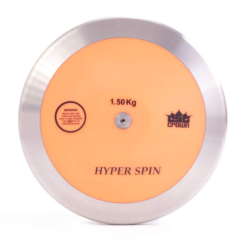 Crown Sporting Goods High Spin, Low Spin oder Rubber Discus – Offizieller Track & Field Wurf-Diskus für High School & College Werfer, High Spin – Outdoor Competition & Practice Diskus