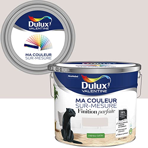 Ma Couleur Sur-mesure par Dulux Valentine – Peinture Intérieure Murs, Plafonds, Boiseries - Finition Parfaite - 98% d'opacité - Satin Lin brut 10 L - Palette Authentique