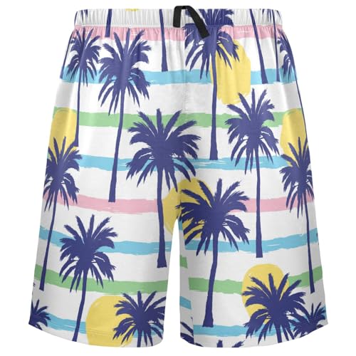 visesunny Men's Pajama Shorts Summer Pattern Soft Sleep Shorts for Men Pjs Bottoms pants with Pockets