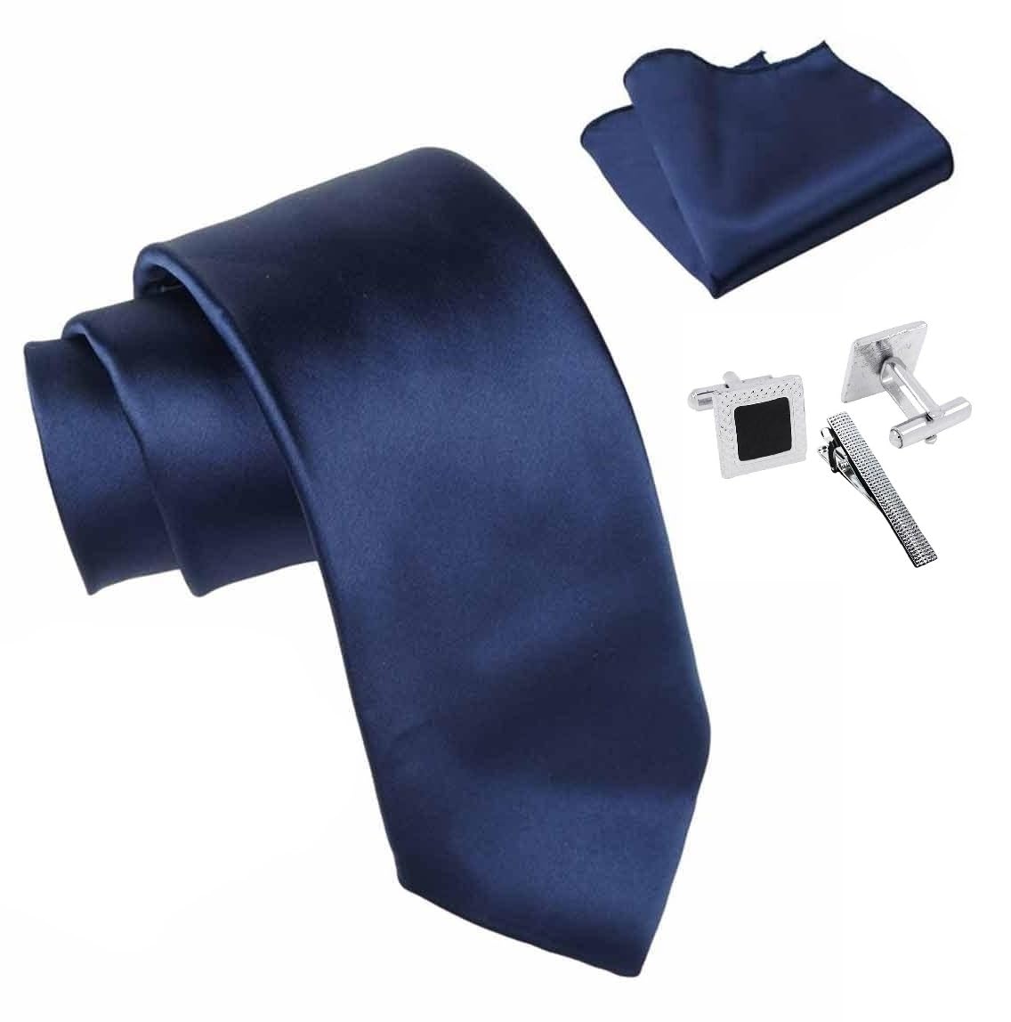 fashmade “where fashion is made” FashMade Premium Italian Silk Tie, Pocket Square with Square Brass Cufflinks & Silver Honeycomb Tie Pin Combo in Leather Gift Box for Men – Formal & Wedding Set tp-24-picture-23