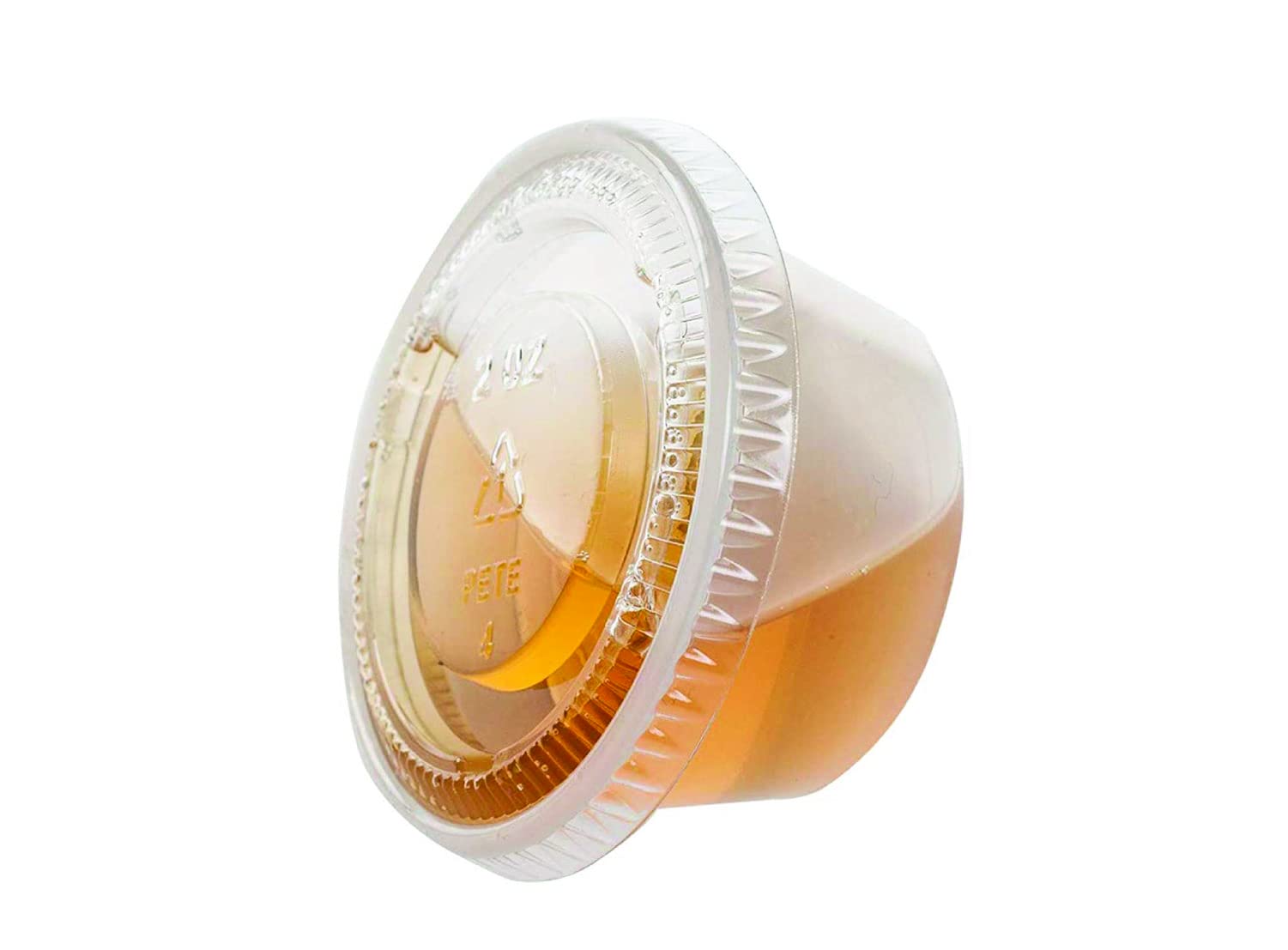 [120Sets-2oz] Jello Shot Cups Plastic Cups with Lids, Souffle Cups,Disposable Portion Cups with Lids.Condiment Cups,Slime & Medicine Premium Small Plastic Containers with Lids