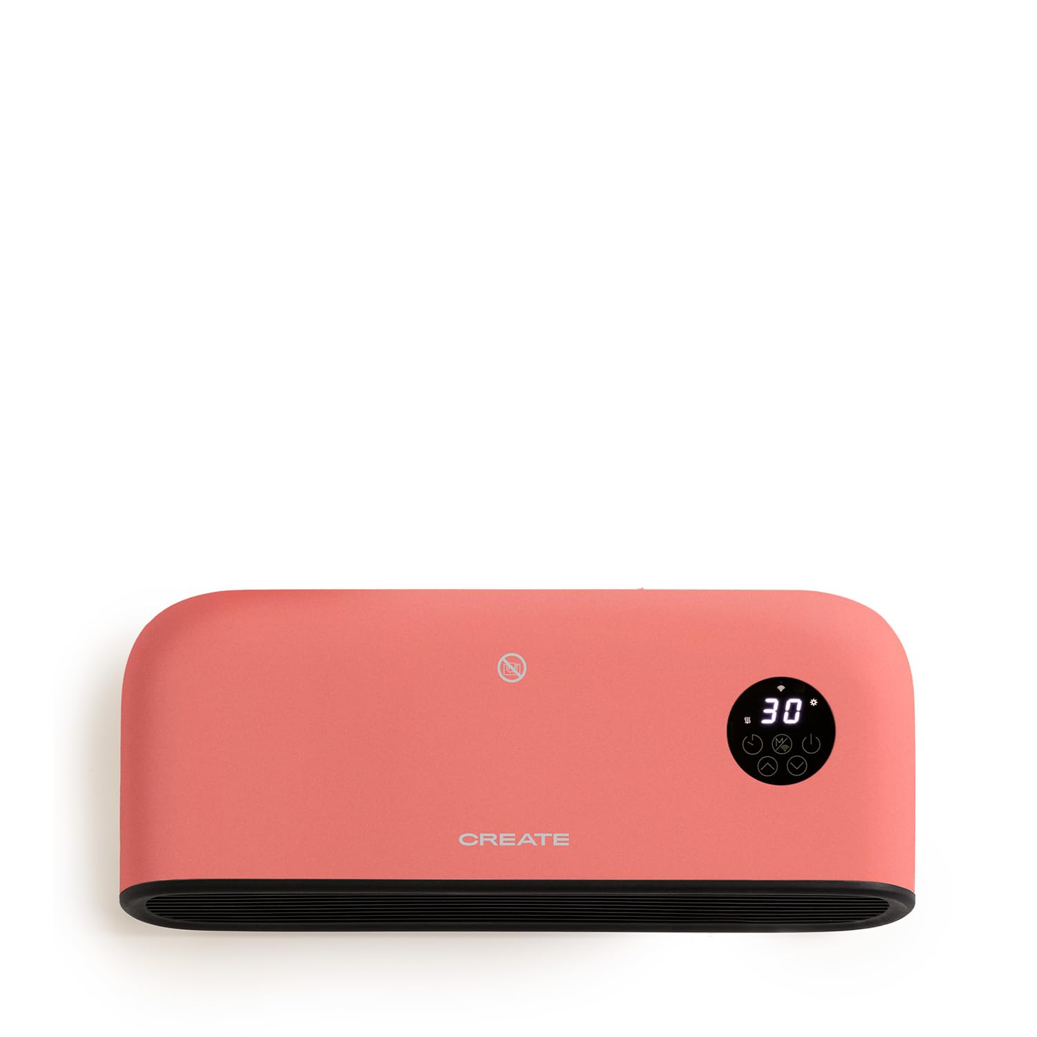CREATE/WARM WALL PRO/Riscaldatore ceramico a parete o da pavimento con WiFi terracotta/App, ambienti fino a 20m², rilevamento finestre aperte, antiribaltamento, 3 modalità, LCD, 2000W