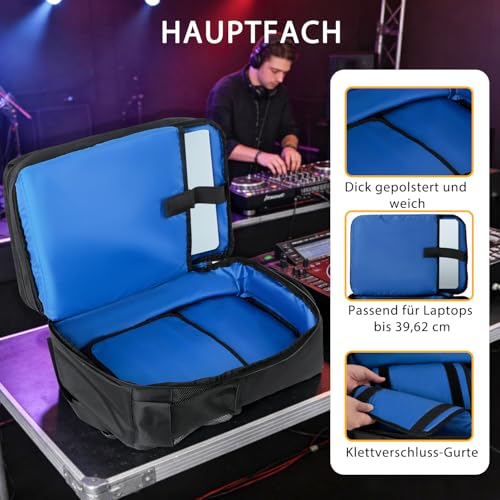 TavenRoa Audio Mixer torba podróżna kompatybilna z RODECaster Pro, Pro II, Yamaha MG10XU, RC Duo, plecak ochronny do miksera DJ z kieszeniami na mikrofony, kable i akcesoria do podcastów