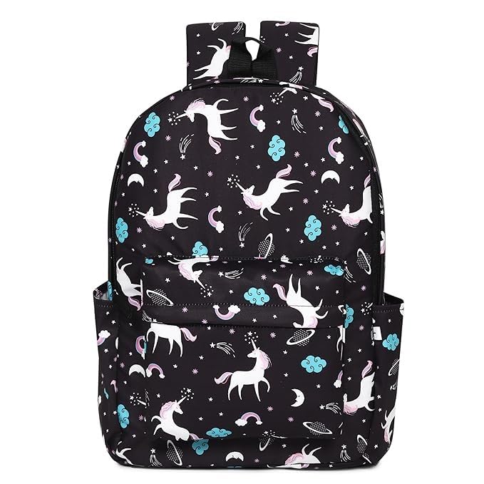 Shyam Ji Stylish Girls Backpack for School, College & Travel | Lightweight Casual Daypack with Spacious Compartments & Durable Design Trendy Travel Backpack for Teens, Black-image-32
