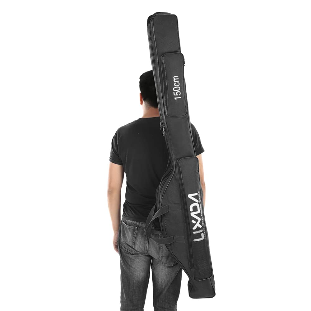 Lixada Borsa da Pesca Portatile Pieghevole per Canna, All'Aperto 100 cm/130 cm/150 cm