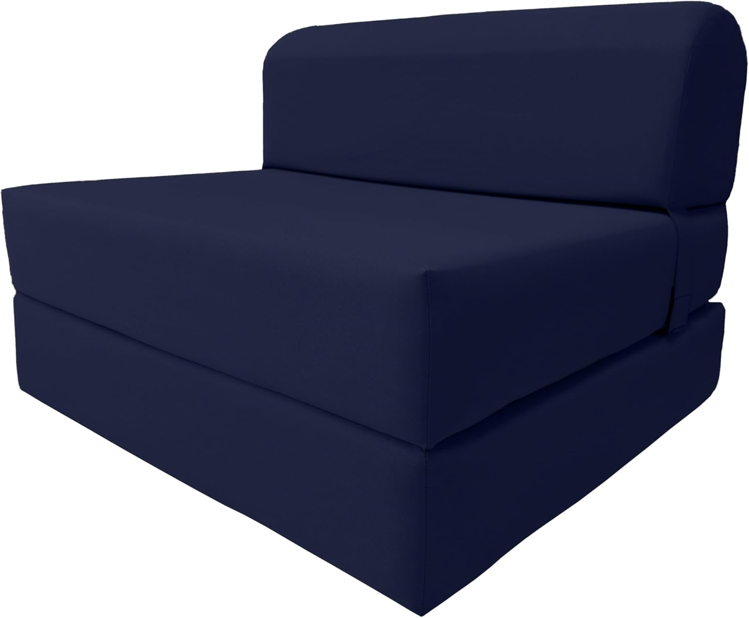 D&D Futon Furniture Navy Blue Sleeper Chair Folding Foam