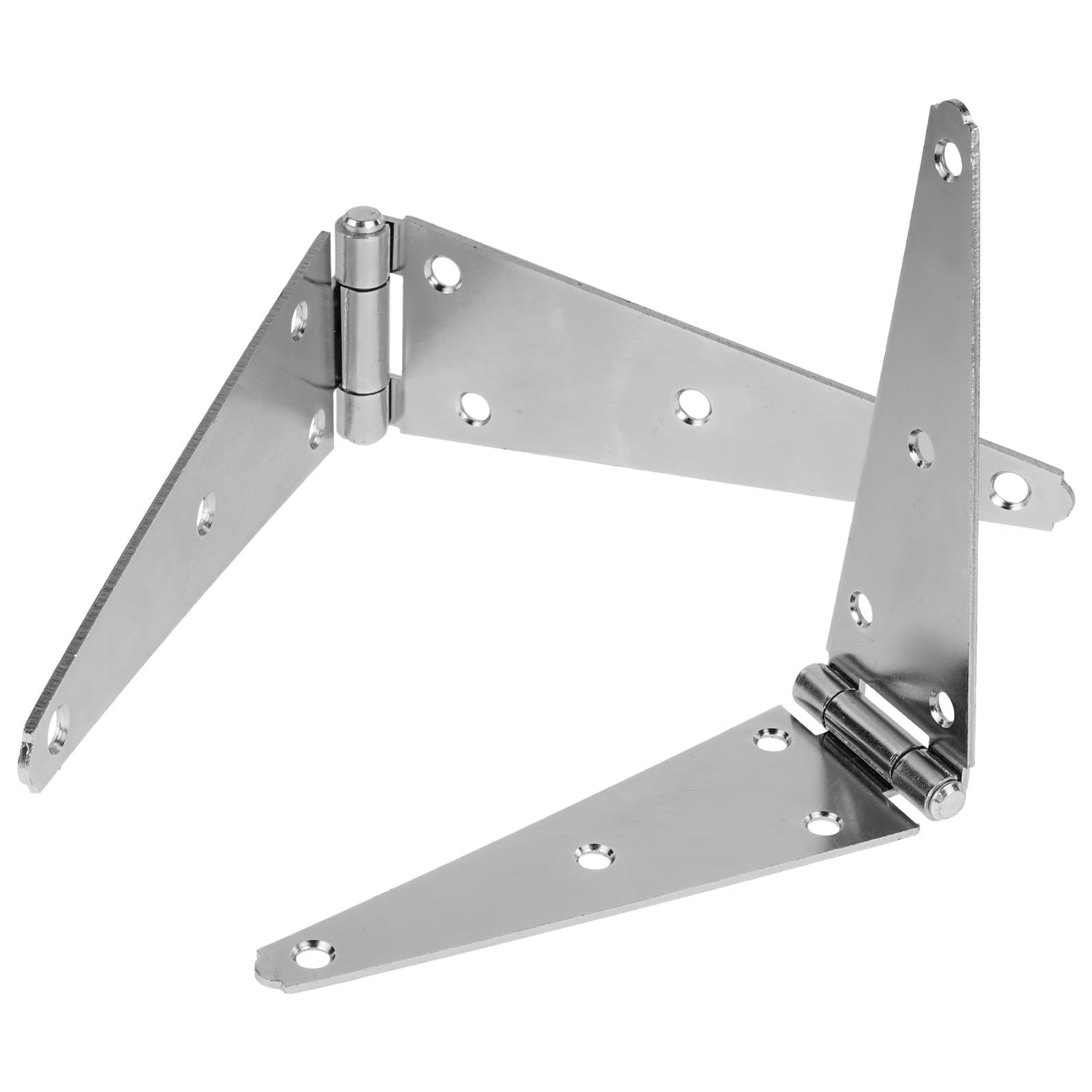 BESPORTBLE 2 Pezzi Cerniere Cinghia Pesanti 250mm in Ferro Zincato Argento per Porte e Cancelli Supporto e Stabilità, Leggere e Resistenti per Uso Gravoso