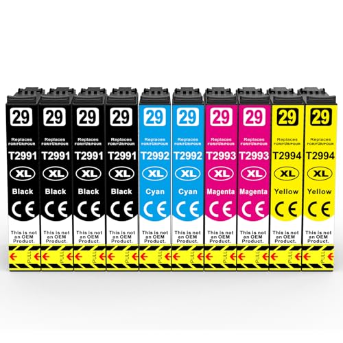 10 Pack 29XL Ink Cartridge Compatible for Epson 29 XL Ink for Expression Home XP-342 XP-335 XP-235 XP-442 XP-352 XP-247 XP-255 XP-332 XP-345 XP-432 XP-435 Printer