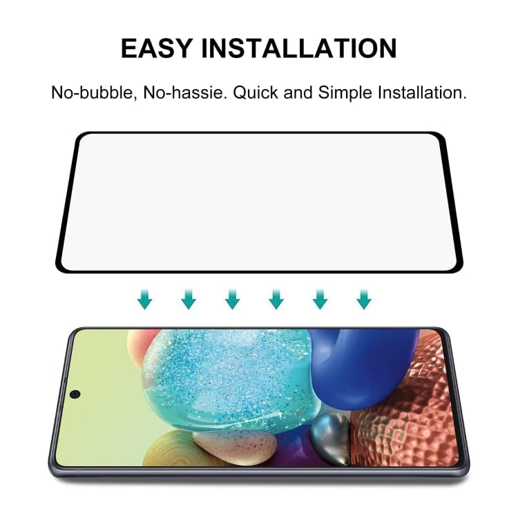Image of OCTRIX Tempered Glass Screen Protector Compatible For Samsung Galaxy Note 10 Lite (Full Screen Coverage (Except Edge to Edge) and Free Complete Easy Installation kit - by blackwik