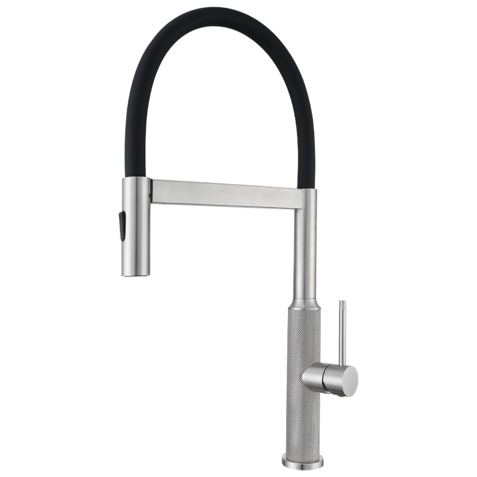 Fanjubei Pvd Brushing 304 Stainless Steel Kitchen Pull-Out Hot And Cold Rotating Faucet, Brushed