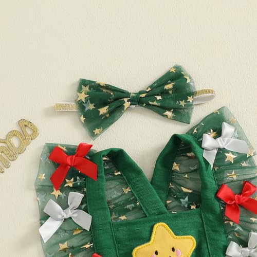 Baby Christmas Outfit Girl Newborn Infant Onesie Santa Tree Sleeveless Jumpsuit Cute Girl Christmas Clothes4