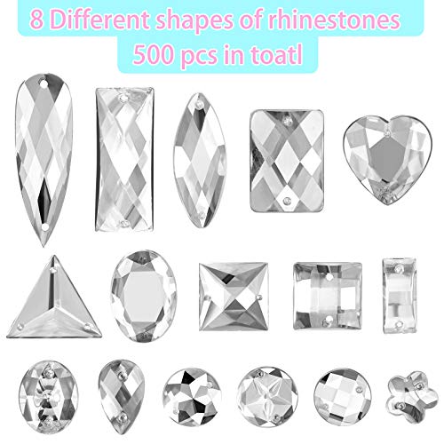 Refined and 

Assorted Acrylic Sewing Crystals and Rhinestones for Clothes Decorations