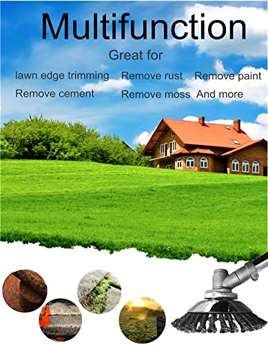 GS Alderaul Upgraded 8 in Steel Wire Brush Cutter Trimmer Head kit, 8 Pcs Weed Eater Wire Brush kit, with Weed Eater Blade Adapter Kit, for String Trimmers, Weed Eater Head, Lawn Mower, Rust Removal. - Thumbnail 7