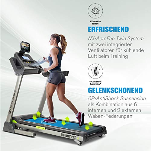 CAPITAL SPORTS Infinity Track Laufband - 5 PS Treadmill mit integrierten Lautsprechern & AUX-IN, Laufbahn mit Pulssensor… – Bild 4