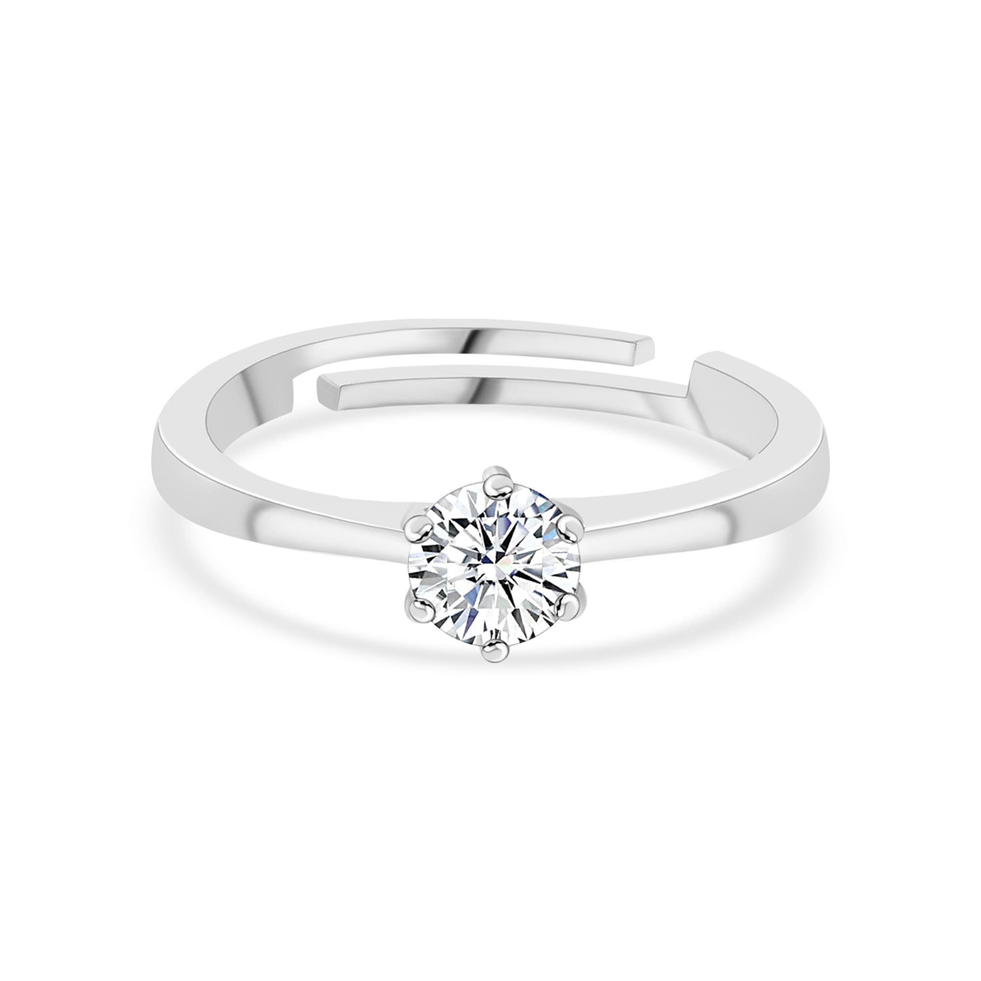 Ornate Jewels 925 Silver Adjustable Solitaire Ring For Womens | Rings for Girls | With Certificate of Authenticity and 925 Stamp | Life-time Warranty* (B0BVRGGQCX) Amazon Price History, Amazon Price Tracker