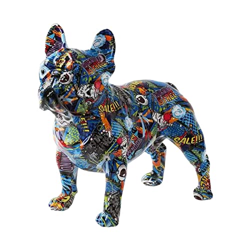 FJMQHU Estatua de Francés Figura de Francés Escultura de Arte Graffiti Estatua de Animal para Decoración de Gabinetes del Hogar Centros, Estilo c, Individual