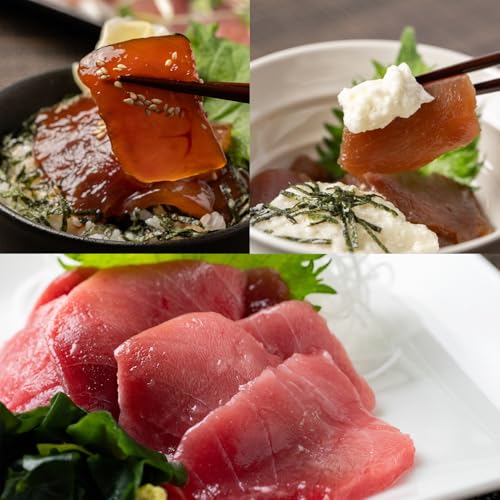 本格 マグロ 漬け食べ比べセット 刺身 海鮮丼 刺身 寿司 漬け丼 海伸 本場の海鮮グルメ 新鮮 小分け 冷凍 家庭用 贈り物 ギフト お中元 お歳暮 誕生日 焼津 海の極(中トロ入り、1セット)