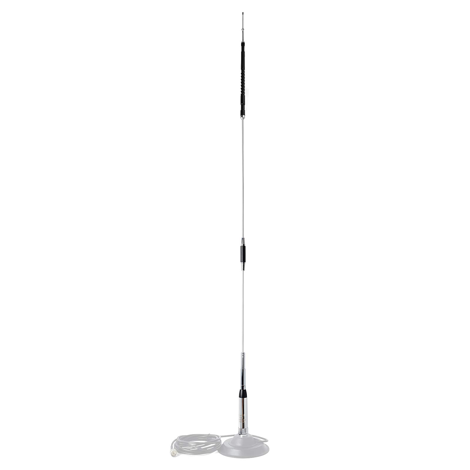 HYS Quad Band 29 (FM) / 50 (FM) / 144/430 MHz Antena de acero inoxidable Compatible con Transceptor Móvil FT-8900R TYT TH-9800 Wouxun KG KG-UV950p KG-UV920R QYT KT-7900D KT-UV980 Plus