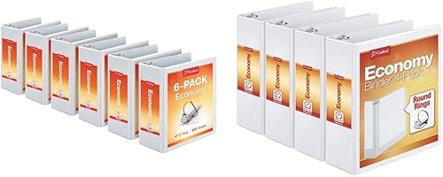 Cardinal Paquete de 4 carpetas económicas de 3 anillos y carpetas Cardinal Economy de 3 anillas (paquete de 4)